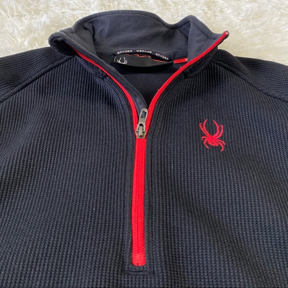 Women’s Spyder Half Zip Pullover Sweater Black Med - Picture 3 of 12